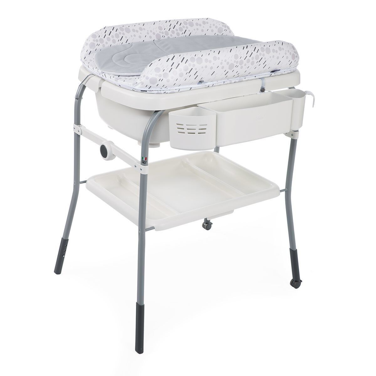 Chicco Prebaľovaci Stolik S Vanickou Cuddle Bubble Cool Grey