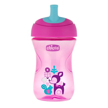  Hrnček Chicco Pokročilý s mäkkým náustkom 266 ml, 12m+ - ružový