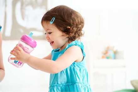  Hrnček Chicco Pokročilý s mäkkým náustkom 266 ml, 12m+ - modrý