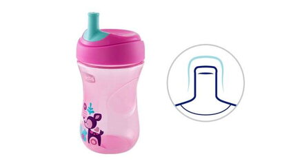  Hrnček Chicco Pokročilý s mäkkým náustkom 266 ml, 12m+ - modrý