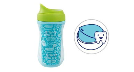 Hrnček Chicco Active termo s tvrdým náustkom 266 ml, 14m+ - ružový