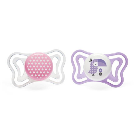 Chicco cumlík Physio Light, silikón, 2-6m+, modrá, 2ks