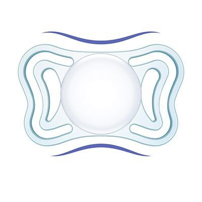 Chicco cumlík Physio Light, silikón, 2-6m+, modrá, 2ks