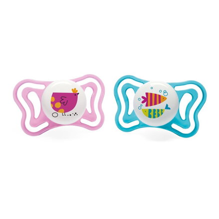 Chicco cumlík Physio Light, silikón, 16-36m+, ružová, 2ks