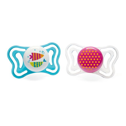 Chicco cumlík Physio Light, silikón, 16-36m+, ružová, 2ks