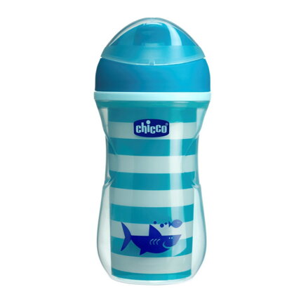 Hrnček Chicco Active termo s tvrdým náustkom 266 ml, 14m+ - modrý