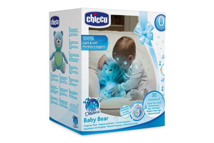Chicco Medvedík s projektorom - modrý