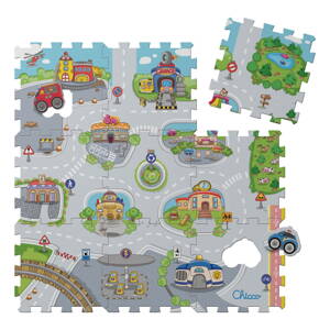 Chicco Penové puzzle 30x30cm 9ks - Mesto