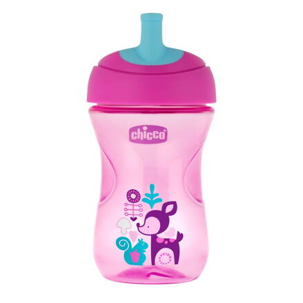  Hrnček Chicco Pokročilý s mäkkým náustkom 266 ml, 12m+ - ružový