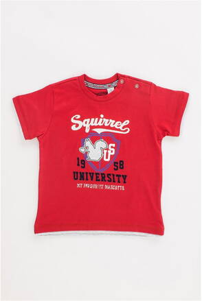 Tričko 'Squirrel University' červené