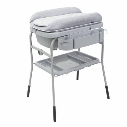 Chicco Pult prebaľovací s vaničkou Cuddle & Bubble - Grey Melange